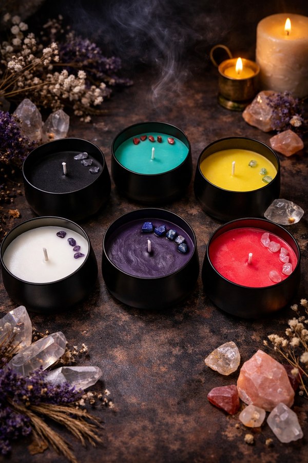 Crystal Infused Intention Candle