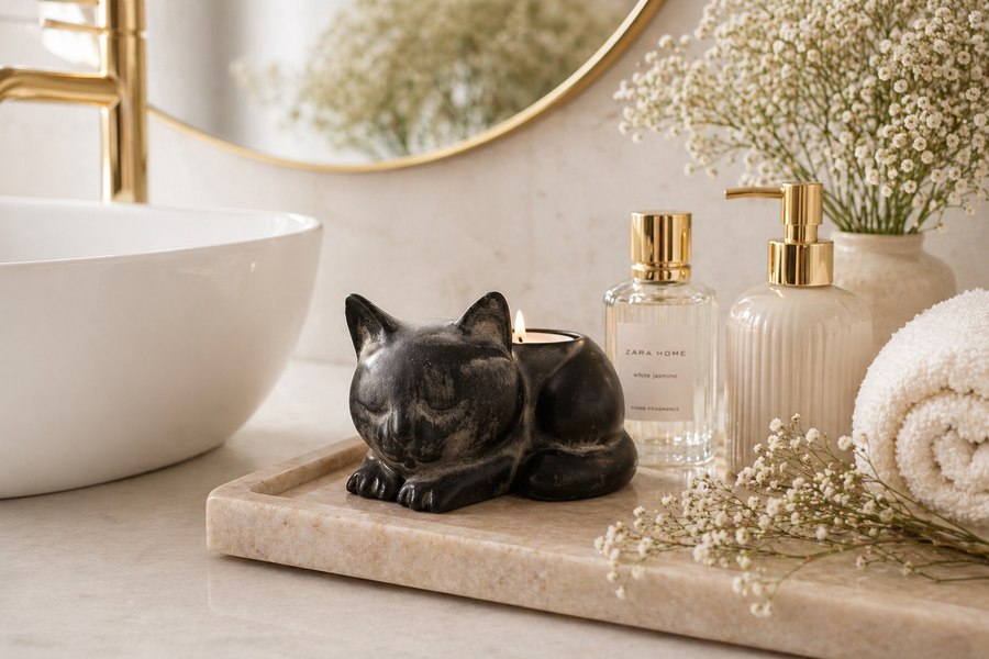 Handmade Eco Resin Cat