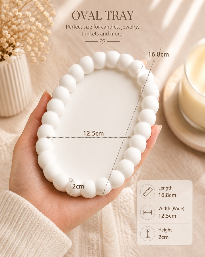 Handmade Oval Eco Resin Tray