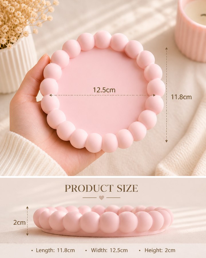 Handmade Eco Resin Round Trinket Tray
